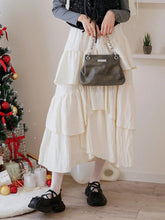 FRIFUL Women's Solid Color Minimalist Pleated Layered Skirt, Casual Vacation
